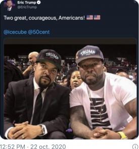 ICE CUBE & 50 CENT ROULENT POUR TRUMP